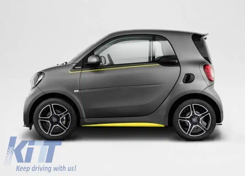 Praguri laterale potrivite pentru Smart Fortwo 453 2014+ aspect Brabus din plastic ABS 2 buc.-image-6329311