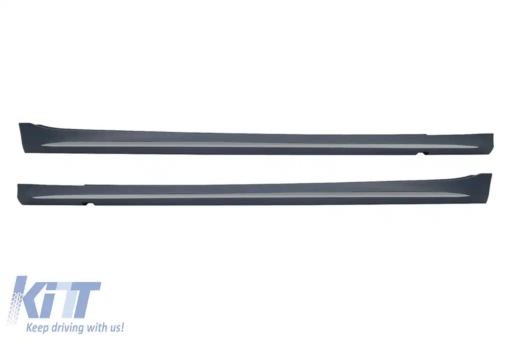 Praguri laterale stil S63 Design A, potrivite pentru Mercedes S-Class W223 după 2020 cu ampatament lung, cu benzi cromate fumurii