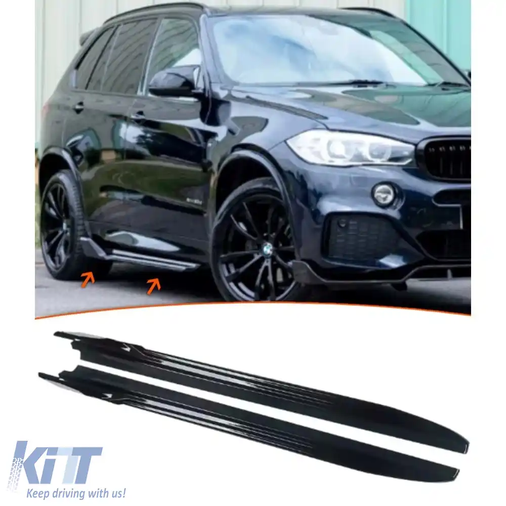 image-57-Praguri laterale X5 F15 cu buza inferioară în negru lucios ABS / 2013 - 2018