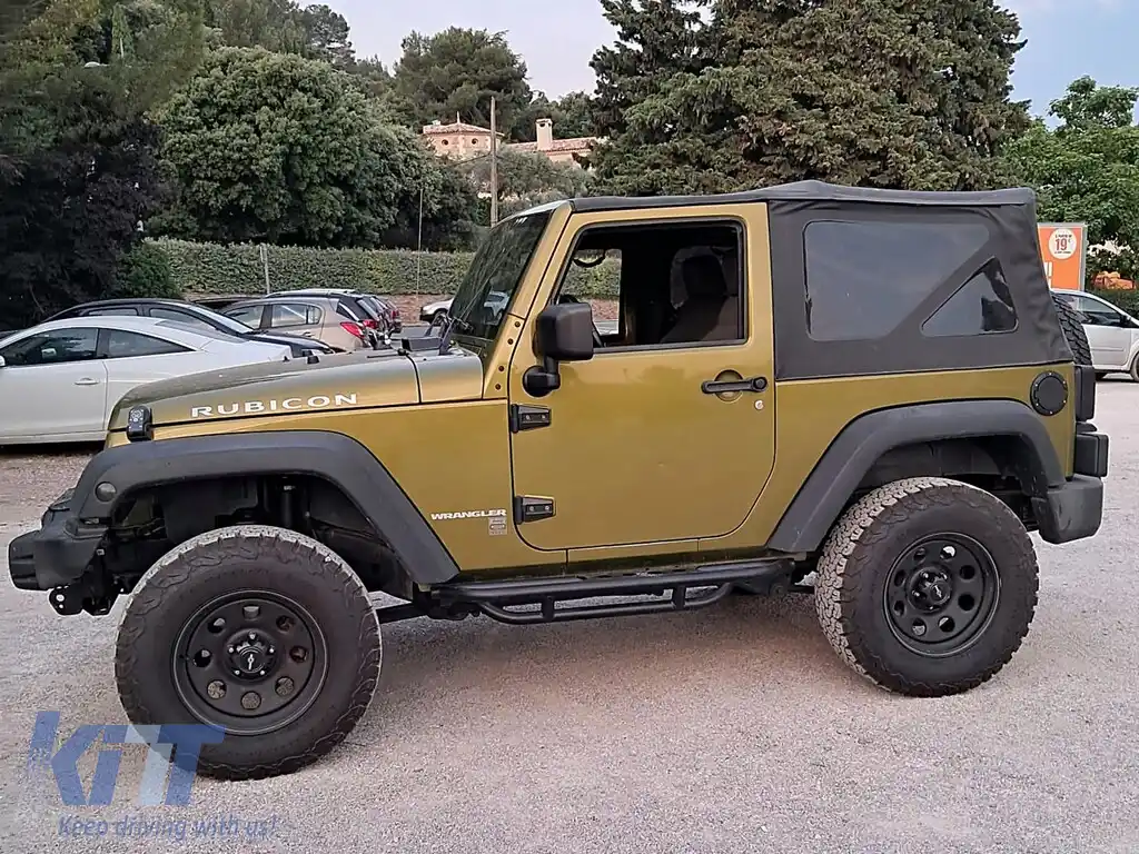 Praguri trepte laterale compatibil cu Jeep Wrangler Rubicon JK 2 Usi (2007-2017)-image-6114182