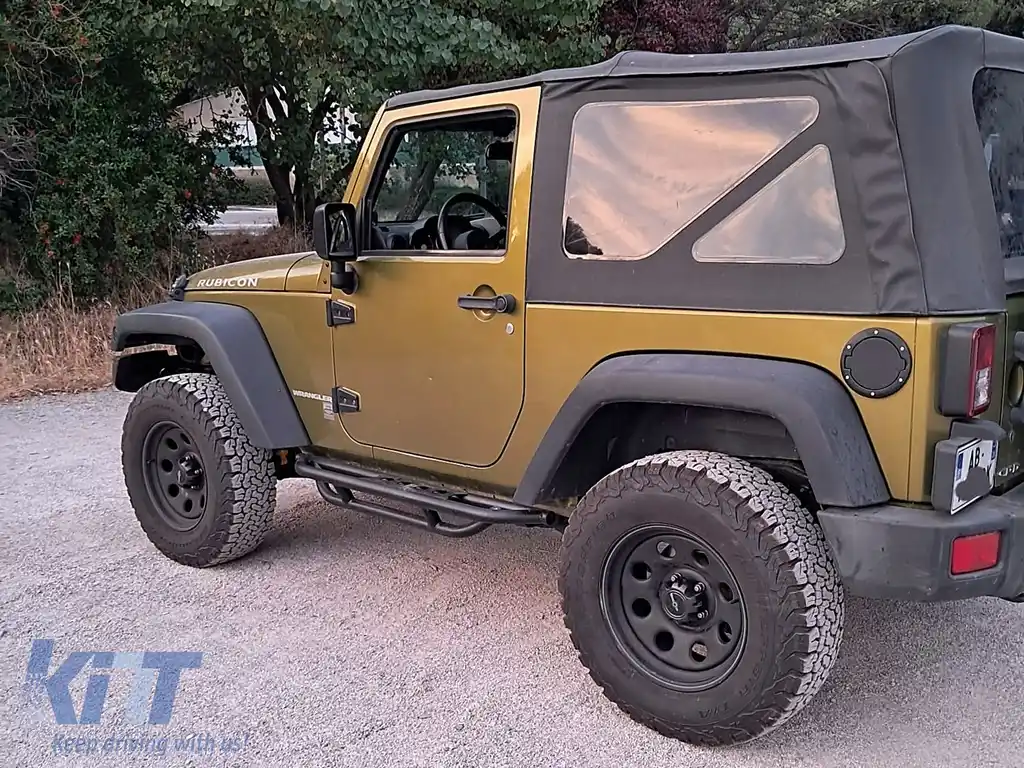 Praguri trepte laterale compatibil cu Jeep Wrangler Rubicon JK 2 Usi (2007-2017)-image-6114183
