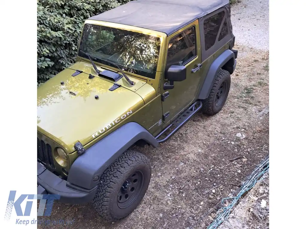 Praguri trepte laterale compatibil cu Jeep Wrangler Rubicon JK 2 Usi (2007-2017)-image-6114185