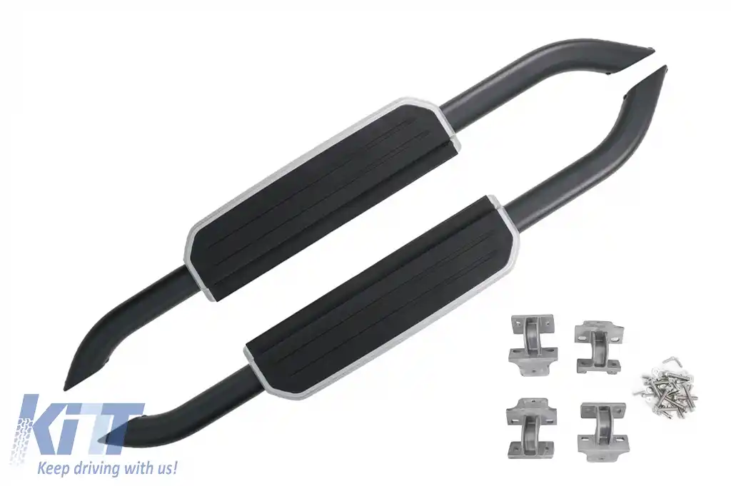 Praguri Trepte Laterale compatibil cu Rover Defender L663 90 (2020-) Black Edition