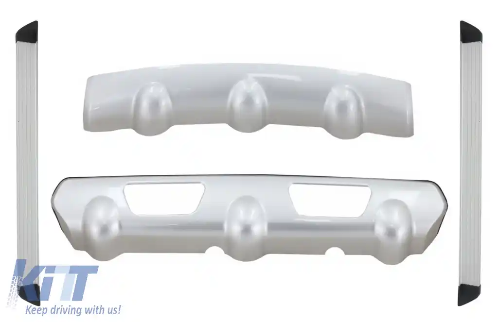 Praguri Trepte Laterale cu Placi de Protectie compatibil cu Nissan X-Trail II T31 Non Facelift (2007-2010)