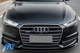 Prelungire Bara Fata compatibil cu Audi A6 C7 4G Facelift (2015-2018) Negru Lucios-image-6071921