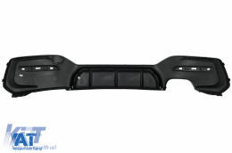 Prelungire Bara Fata compatibil cu BMW 1 Series F20 F21 LCI (2015-2019) cu Difuzor Bara Spate Evacuare Dubla Stanga si Extensii Praguri Laterale Hatchback M Sport Negru Lucios-image-6087583