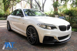 Prelungire Bara Fata compatibil cu BMW Seria 2 F22 F23 (2013-) Coupe Cabrio M Performance Design Negru Lucios-image-6076969