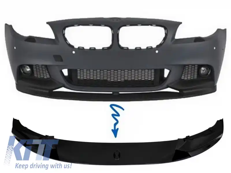 Prelungire Bara Fata compatibil cu BMW Seria 5 F10 F11 (2011-2017) M-Performance Design Negru Lucios