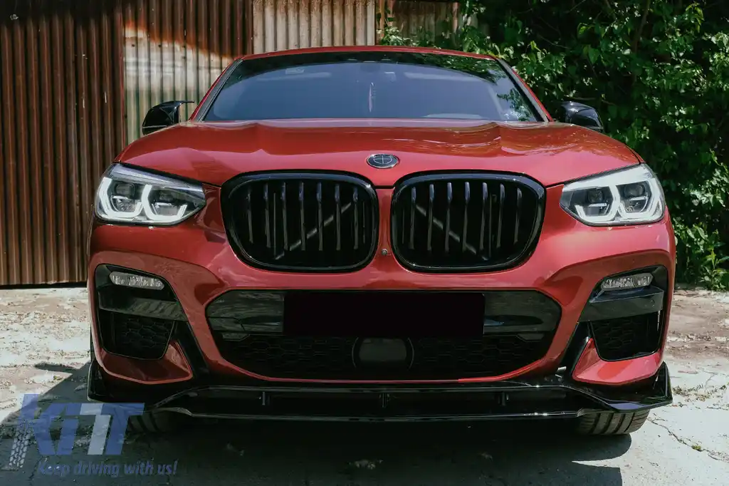 Prelungire Bara Fata compatibil cu BMW X4 G02 X4M (2018-Up) Negru Lucios-image-6100821