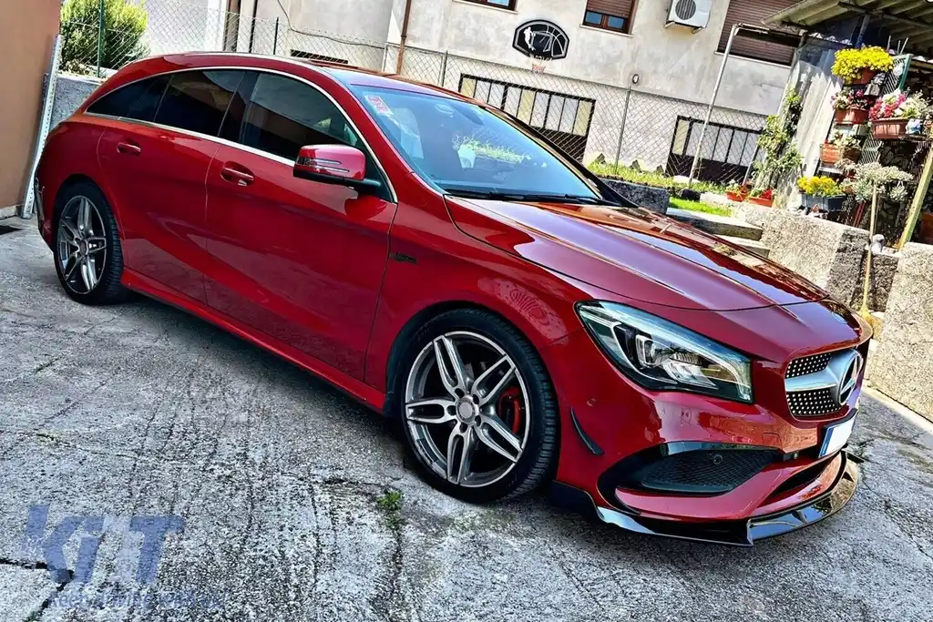 Prelungire Bara Fata compatibil cu Mercedes CLA C117 X117 Sport Line (2016-2018) Negru Lucios-image-6106799