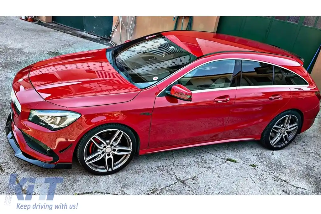 Prelungire Bara Fata compatibil cu Mercedes CLA C117 X117 Sport Line (2016-2018) Negru Lucios-image-6106800