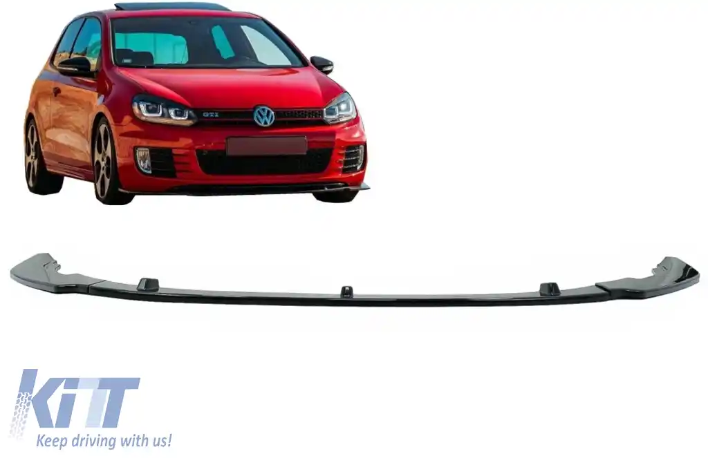 Prelungire Bara Fata compatibil cu VW Golf VI 6 MK6 (2009-2013) GTI Design Negru Lucios