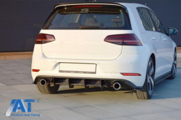 Prelungire Bara Fata cu Extensie Difuzor Bara Spate compatibil cu VW Golf 7.5 GTI (2017-2020) Negru-image-6087007