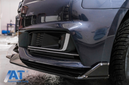 Prelungire Bara Fata Lip compatibil cu Audi A4 B9 8W S-Line (2016-2018) Negru Lucios-image-6078221