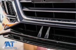 Prelungire Bara Fata Lip compatibil cu Audi A4 B9 8W S-Line (2016-2018) Negru Lucios-image-6078222