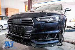 Prelungire Bara Fata Lip compatibil cu Audi A4 B9 8W S-Line (2016-2018) Carbon Look-image-6078224
