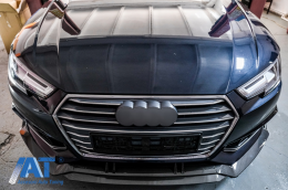Prelungire Bara Fata Lip compatibil cu Audi A4 B9 8W S-Line (2016-2018) Carbon Look-image-6078230