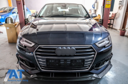 Prelungire Bara Fata Lip compatibil cu Audi A4 B9 8W S-Line (2016-2018) Carbon Look-image-6078231