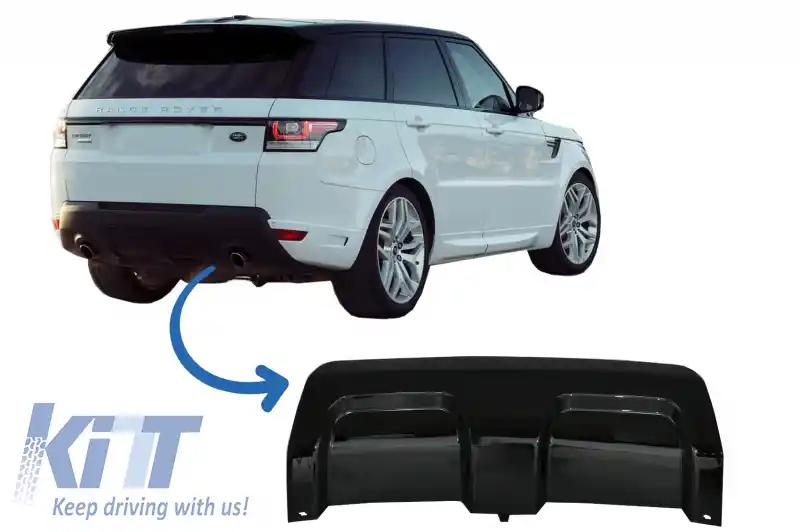 Prelungire Bara Spate compatibil cu Land Rover Range Rover Sport L494 (2013-2017) Negru Lucios
