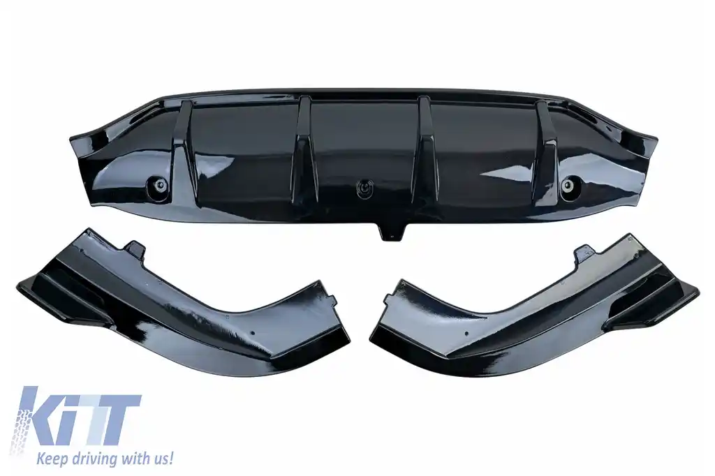 Prelungire Bara Spate compatibil cu Mercedes GLC-Class X254 SUV Sport Line (2022-2027) Negru Lucios-image-6278432