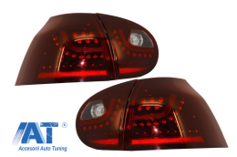 Prelungire Bara Spate cu Sistem de evacuare si Stopuri LED compatibil cu VW Golf 5 V (2003-2007) R32 Look-image-6084559