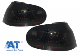 Prelungire Bara Spate cu Stopuri LED Fumuriu Negru si Sistem de evacuare compatibil cu VW Golf 5 V (2003-2007) R32 Look-image-6069128