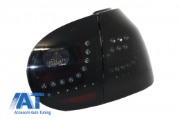 Prelungire Bara Spate cu Stopuri LED Fumuriu Negru si Sistem de evacuare compatibil cu VW Golf 5 V (2003-2007) R32 Look-image-6069129