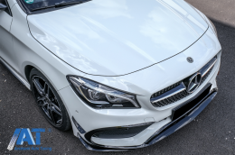 Prelungiri Bara Fata compatibil cu Mercedes CLA W117 Facelift (2016-2018) CLA45 Design Negru Lucios-image-6072931