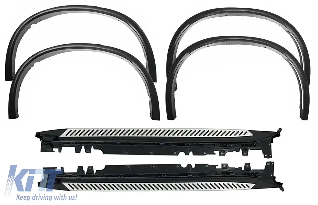 Prelungiri Extensii Aripi compatibil cu BMW X5 F15 (2014-2018) M-Design cu Praguri Trepte Laterale