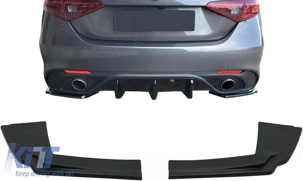 Prelungiri Extensii Bara Spate compatibil cu Alfa Romeo Giulia 952 (2016-2021) Negru-image-6106653