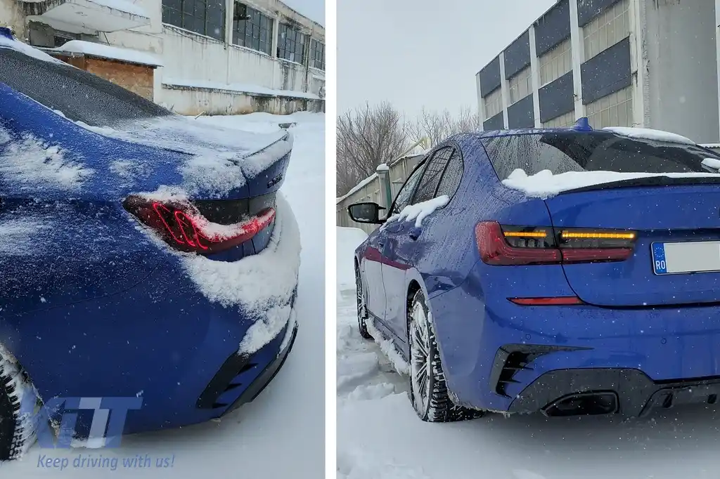Prelungiri Extensii Bara Spate compatibil cu BMW Seria 3 G20 G21 G28 (2018-up) Negru Lucios-image-6110484