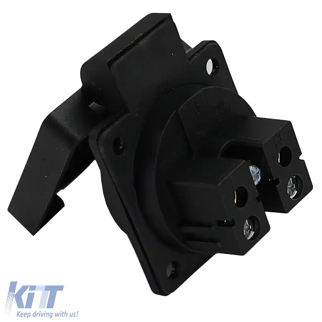 Priză externă pentru cortul de caravană cu clapetă neagră Schuko 220 volți-image-6193728