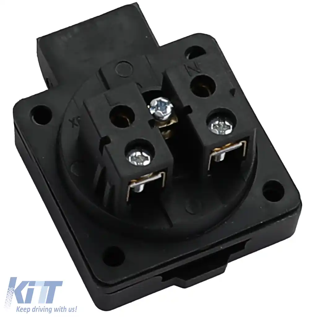 Priză externă pentru cortul de caravană cu clapetă neagră Schuko 220 volți-image-6193729