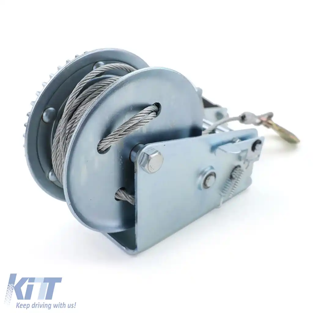 Profi 1500kg troliu manual cu cablu de 10 metri argintiu-image-6202117