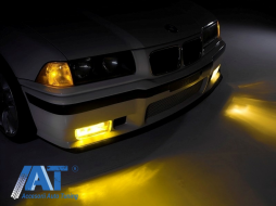 Proiectoare faruri ceata compatibil cu BMW Seria 3 E36 1991-1999 galben-image-6033590