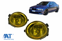 Proiectoare Lumini de Ceata compatibil cu BMW 3 Series E46 (1998-2003) 5 Series E39 (1996-2002) Galben-image-6075951