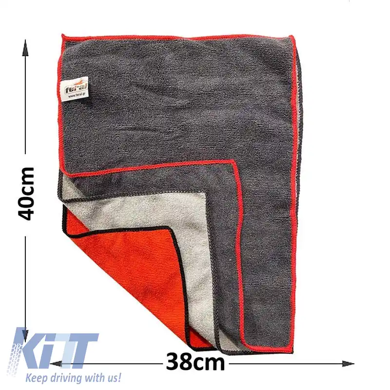 Prosoape din microfibră Feral Detailing Pro 38 x 40 cm, 3 bucăți-image-6305034