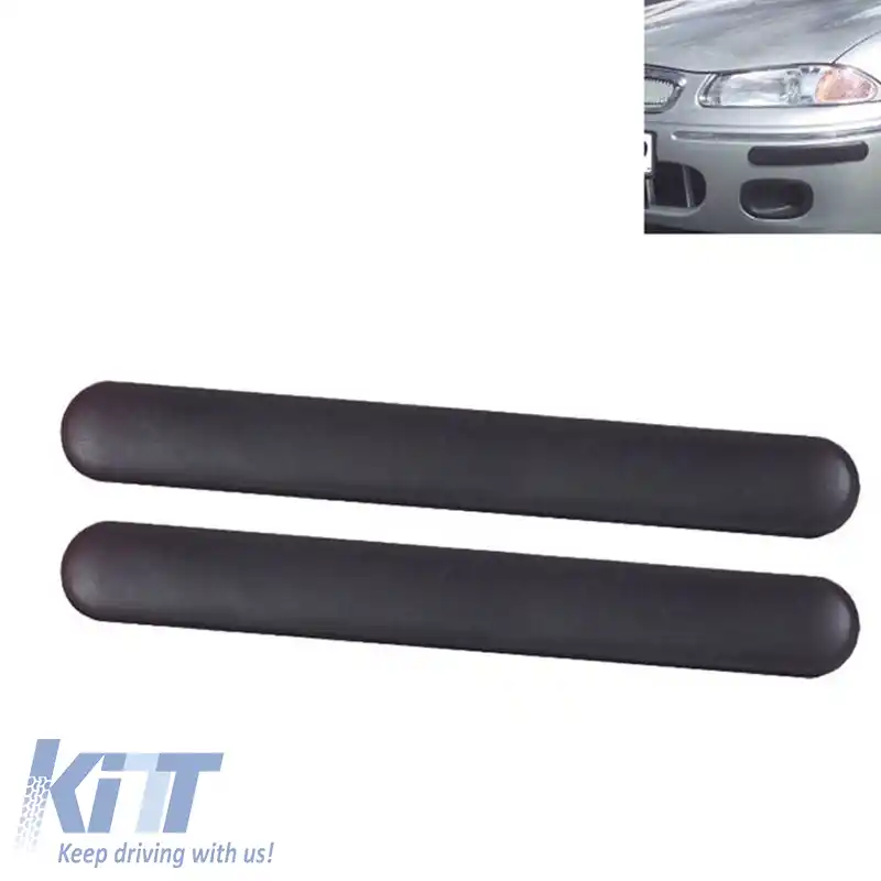 Protecție pentru bara de protecție 50cm x 4.9cm Mată Neagră 4 Pcs Bandă Lohmann-image-6293949