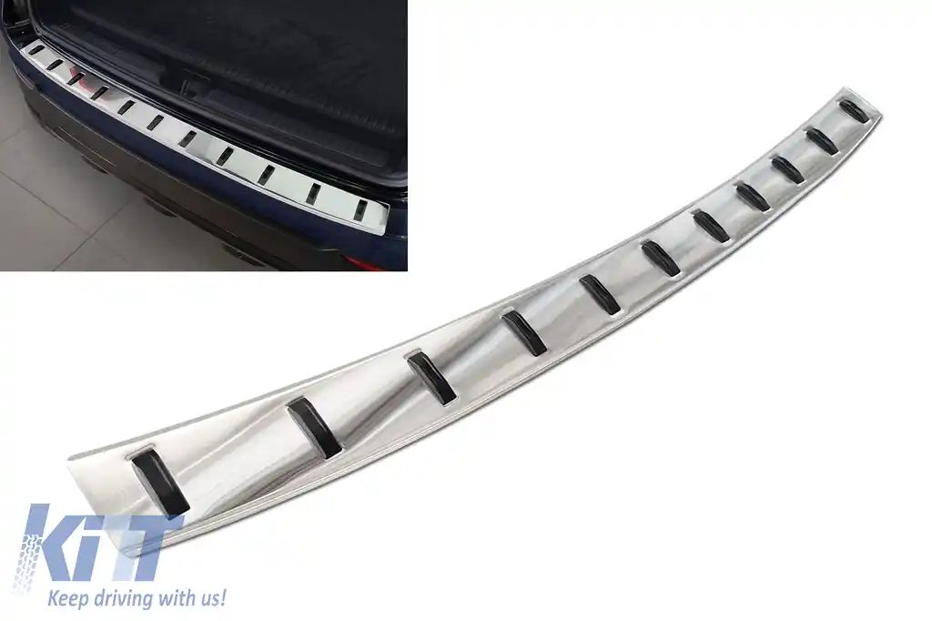 Protector Avisa întărit, potrivit pentru bara de protecție spate a Mercedes GLC X253, GLC Hybrid 2015-2019, după 2019, crom