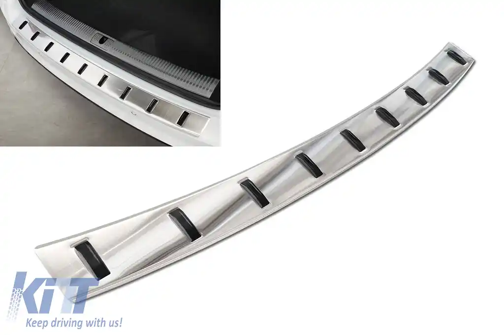 Protector Avisa întărit, potrivit pentru bara de protecție spate pentru Audi A4 B9 Avant, A4 S-line 2015-2019, după 2019, crom