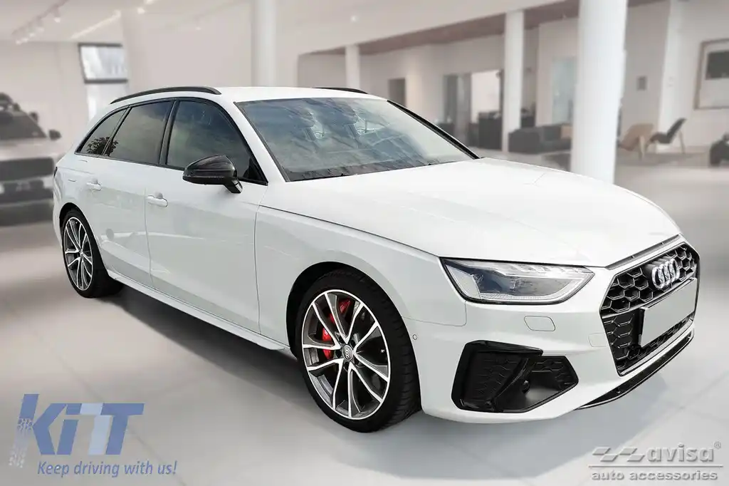 Protector Avisa întărit, potrivit pentru bara de protecție spate pentru Audi A4 B9 Avant, A4 S-line 2015-2019, după 2019, crom-image-6129818