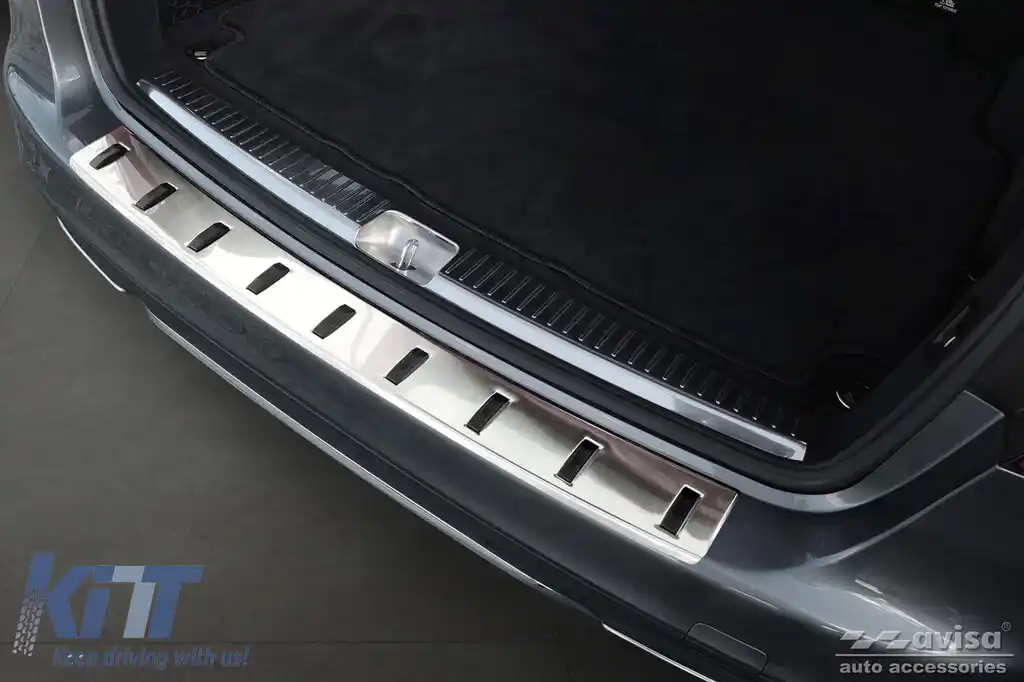 Protector Avisa întărit, potrivit pentru bara de protecție din spate a Mercedes C-Class W205 break 2014-2021, crom-image-6212018