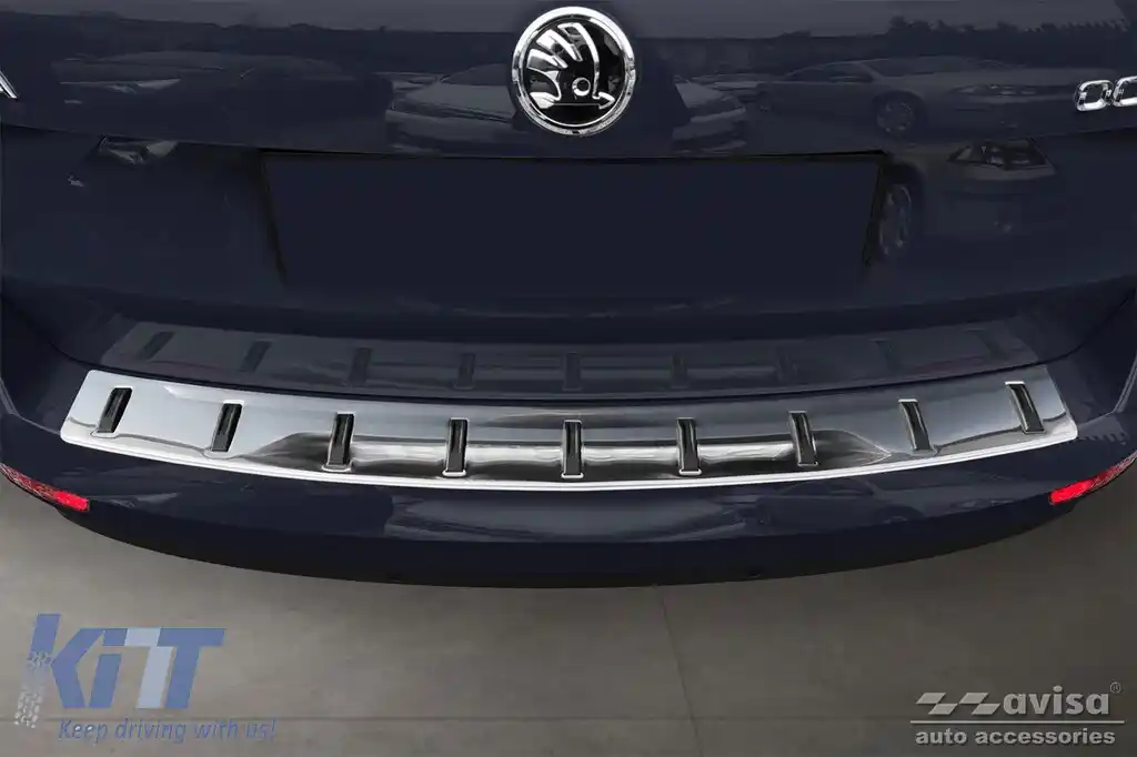 Protector Avisa întărit, potrivit pentru bara de protecție din spate a Skoda Octavia Combi 2016-2019, crom-image-6212026