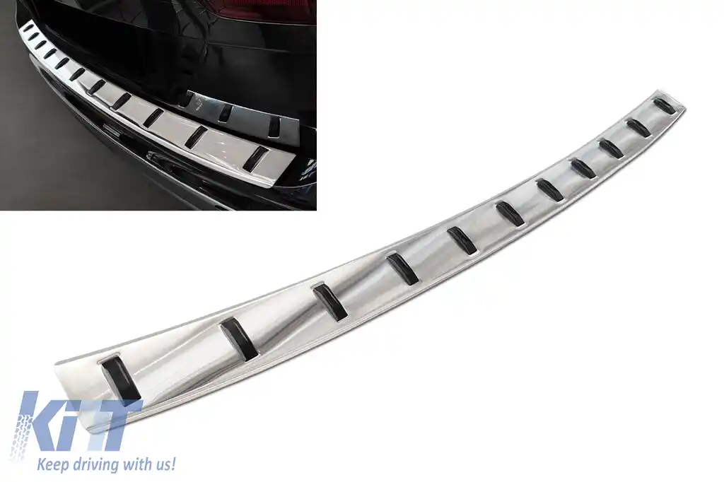 Protector Avisa întărit, potrivit pentru bara de protecție spate a Volkswagen Tiguan, R-line, Allspace 2015-2020, după 2020, eHybrid după 2020, crom