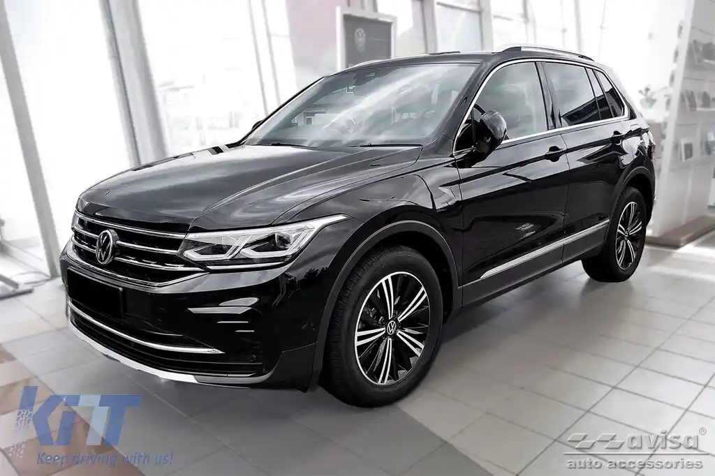 Protector Avisa întărit, potrivit pentru bara de protecție spate a Volkswagen Tiguan, R-line, Allspace 2015-2020, după 2020, eHybrid după 2020, crom-image-6212036