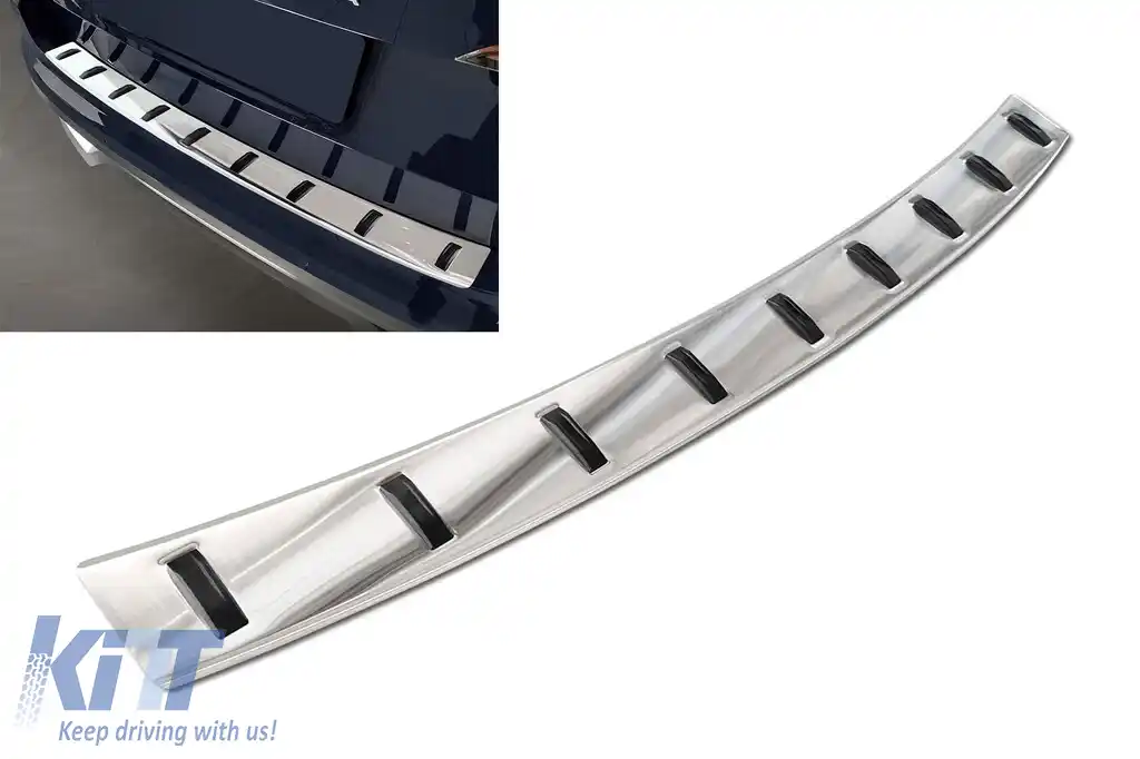 Protector Avisa întărit, potrivit pentru bara de protecție spate a crossover-ului Skoda Kamiq după 2019, crom