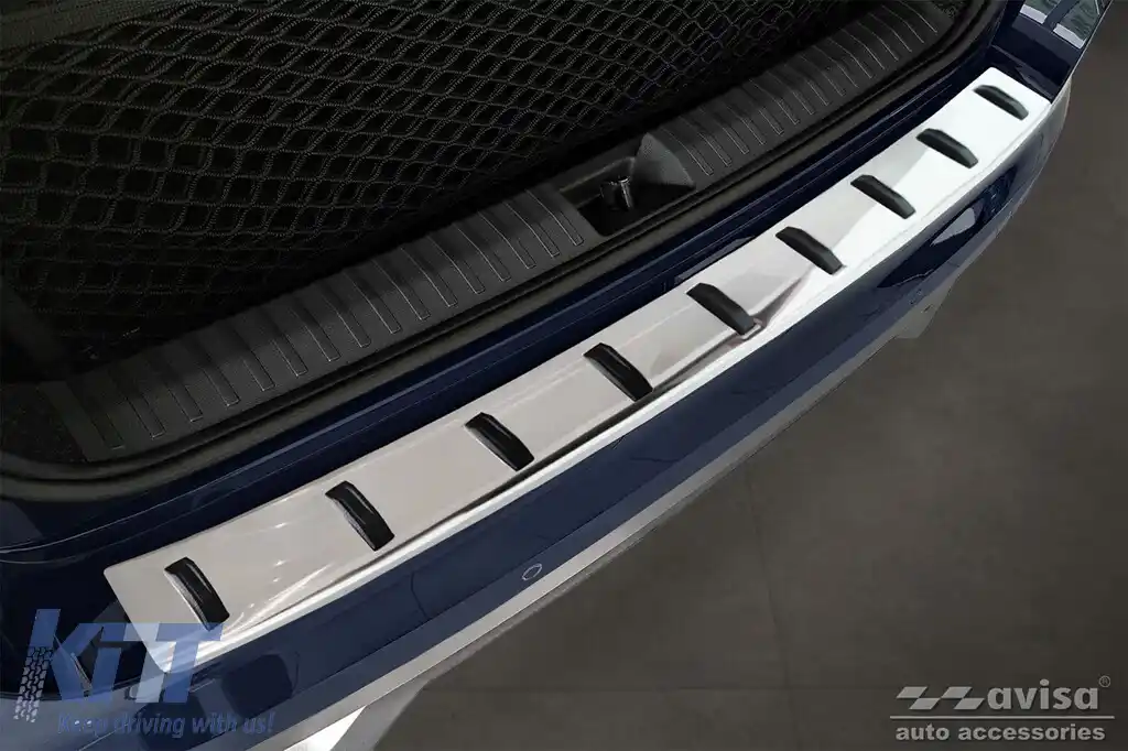 Protector Avisa întărit, potrivit pentru bara de protecție spate a crossover-ului Skoda Kamiq după 2019, crom-image-6212048