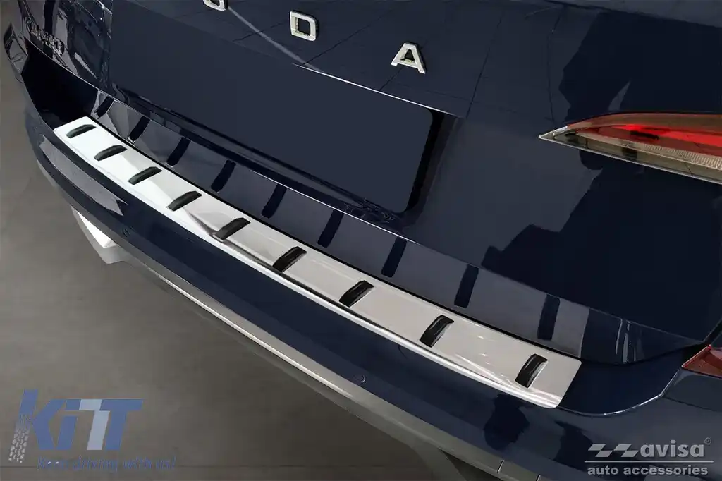 Protector Avisa întărit, potrivit pentru bara de protecție spate a crossover-ului Skoda Kamiq după 2019, crom-image-6212049