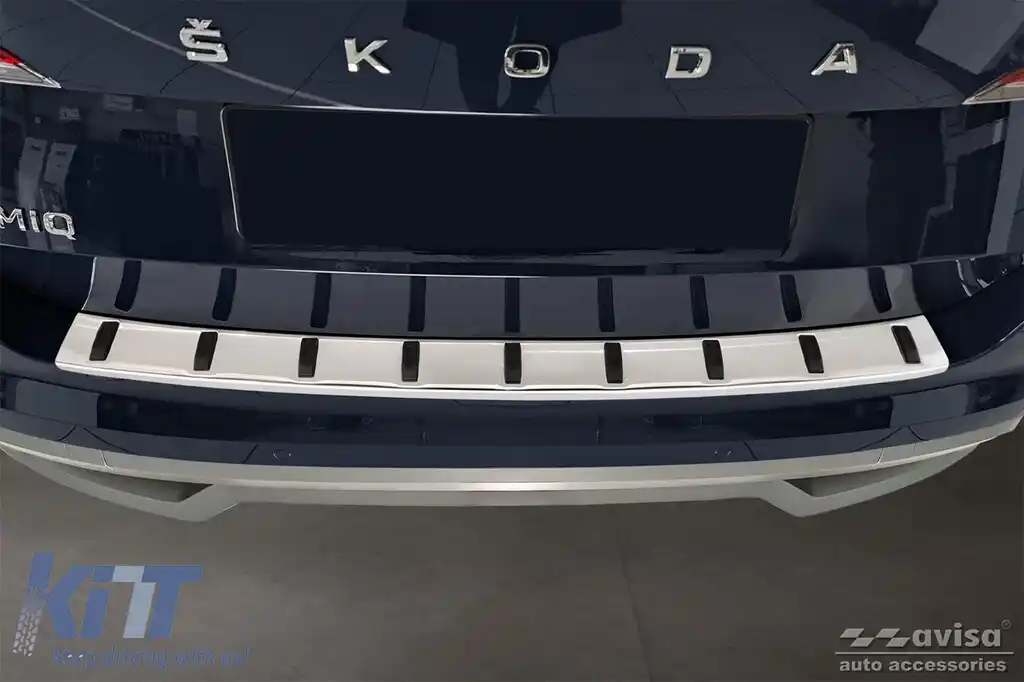 Protector Avisa întărit, potrivit pentru bara de protecție spate a crossover-ului Skoda Kamiq după 2019, crom-image-6212050
