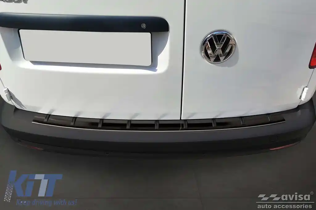 Protector Avisa întărit, potrivit pentru bara de protecție spate a Volkswagen Caddy 2003-2020, Caddy Maxi 2003-2015, după 2015, negru-image-6212054